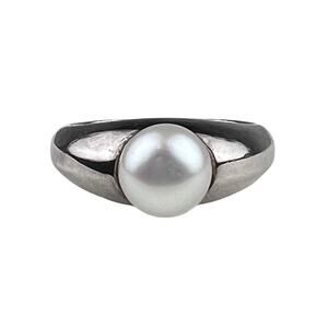 IPS International Pearl Sterling Silver Ring Size 7 Real Pearl
